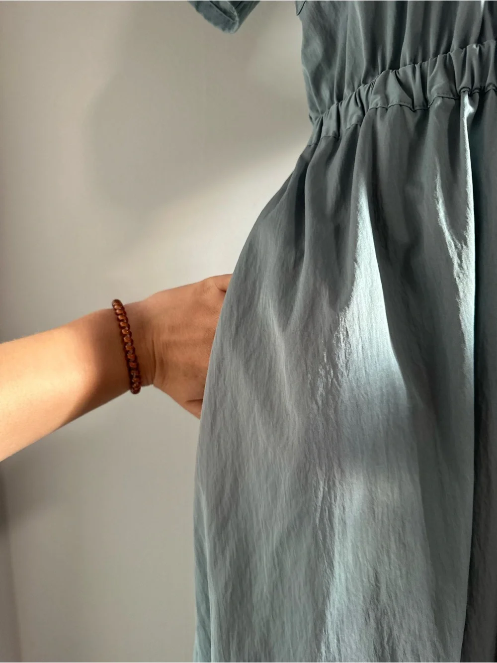 Abercrombie & Fitch Sage Green Utility Maxi Dress